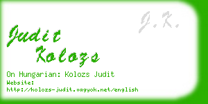 judit kolozs business card